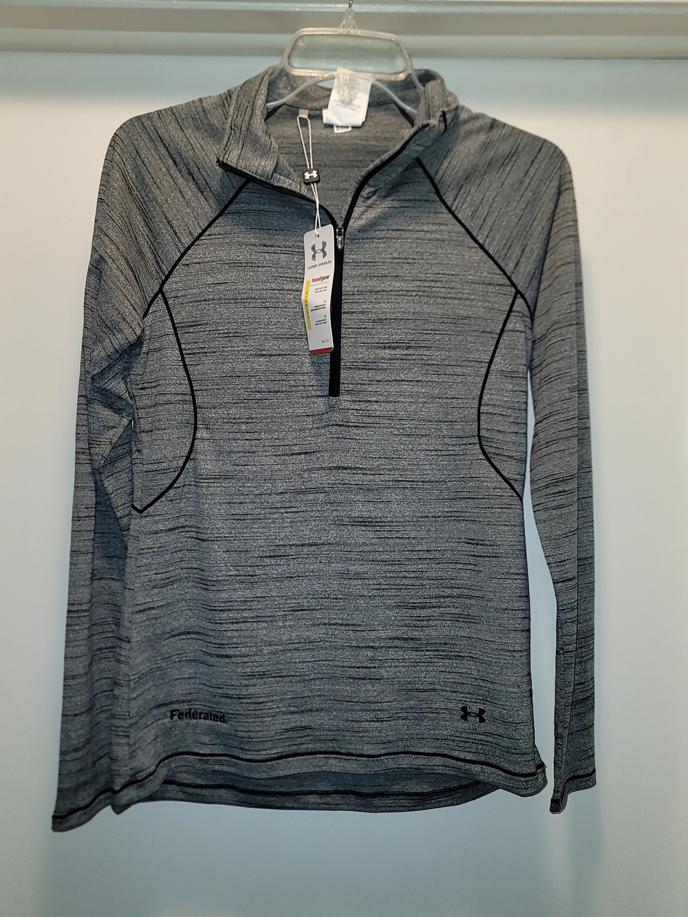 Under Armour Gray Heather Quarter-Zip Hoodie